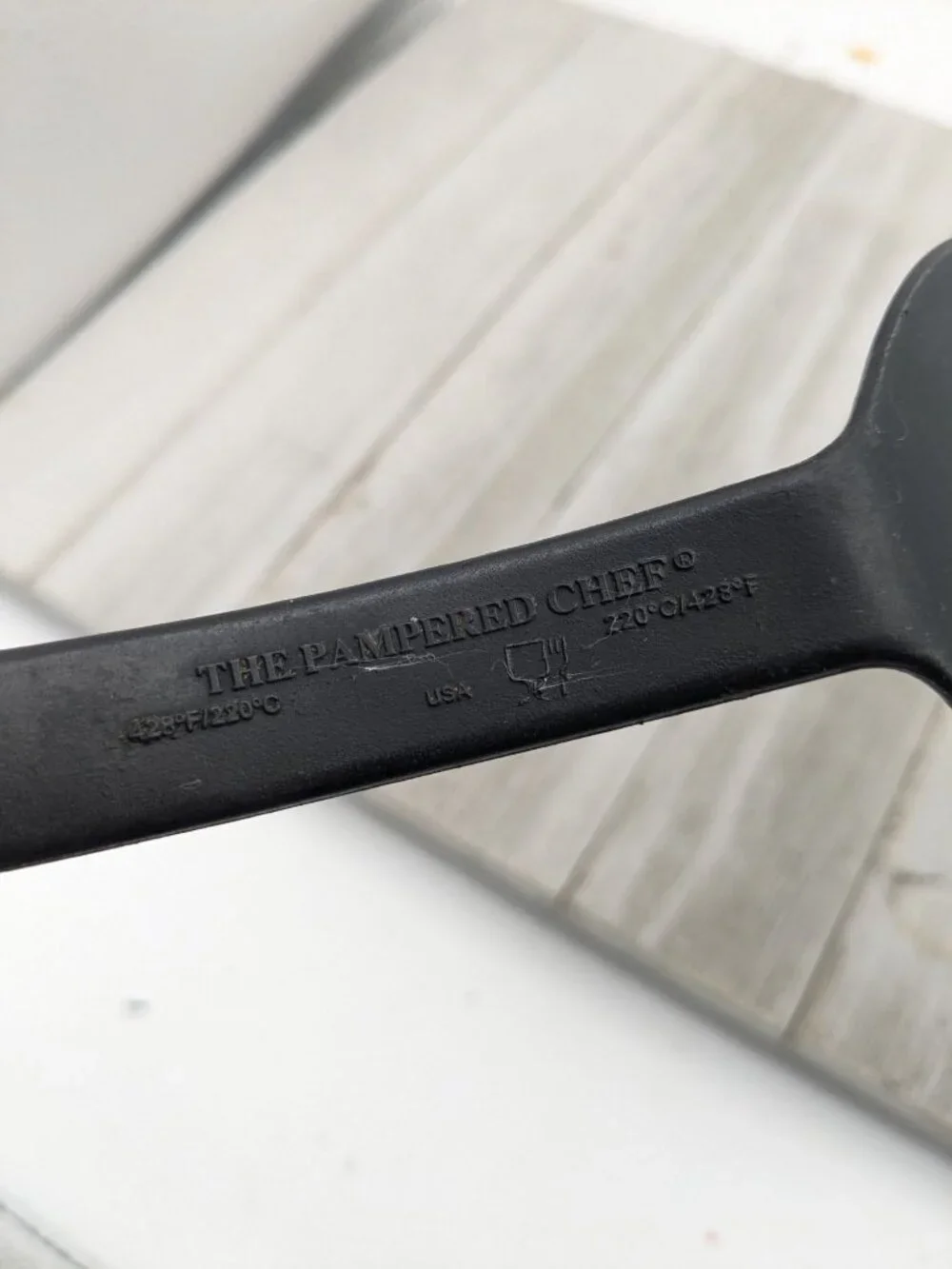 Pampered Chef #1 Black Slotted Nylon Plastic Spatula 2351 Turner 13”